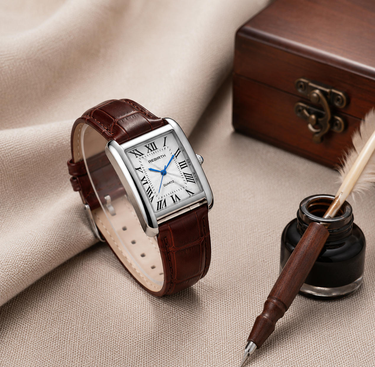 Montre Carrée Homme  - Style Rétro - Quartz