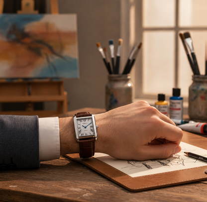 Montre Carrée Homme  - Style Rétro - Quartz