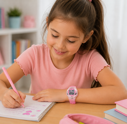 Montre Électronique Enfants - Étanche, Rose