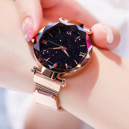 Montre Femme à Cadran Étoilé – Une Touche de Brillance