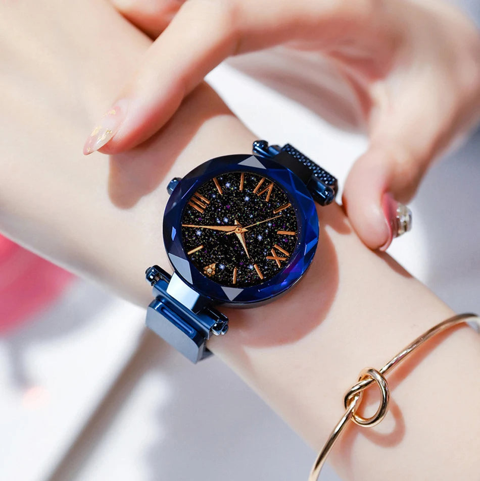 Montre Femme à Cadran Étoilé – Une Touche de Brillance