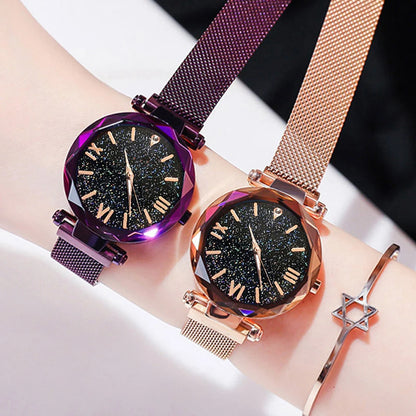 Montre Femme à Cadran Étoilé – Une Touche de Brillance