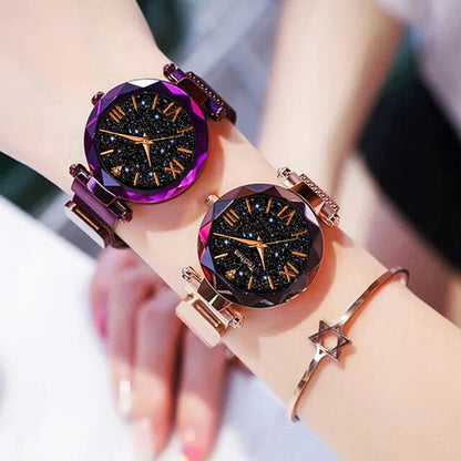 Montre Femme à Cadran Étoilé – Une Touche de Brillance