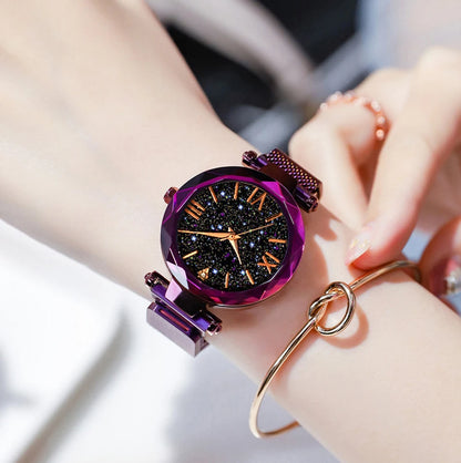 Montre Femme à Cadran Étoilé – Une Touche de Brillance