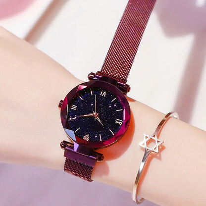 Montre Femme à Cadran Étoilé – Une Touche de Brillance