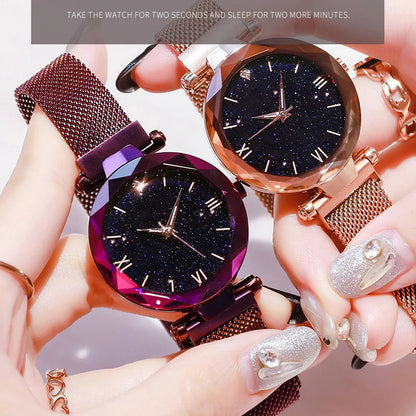 Montre Femme à Cadran Étoilé – Une Touche de Brillance