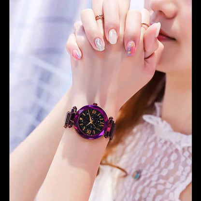 Montre Femme à Cadran Étoilé – Une Touche de Brillance