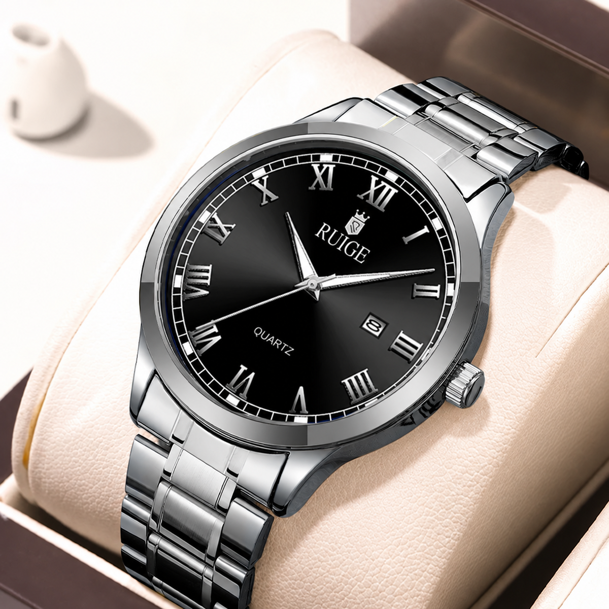 Montre Homme en Acier avec Date – Une Élégance Intemporelle