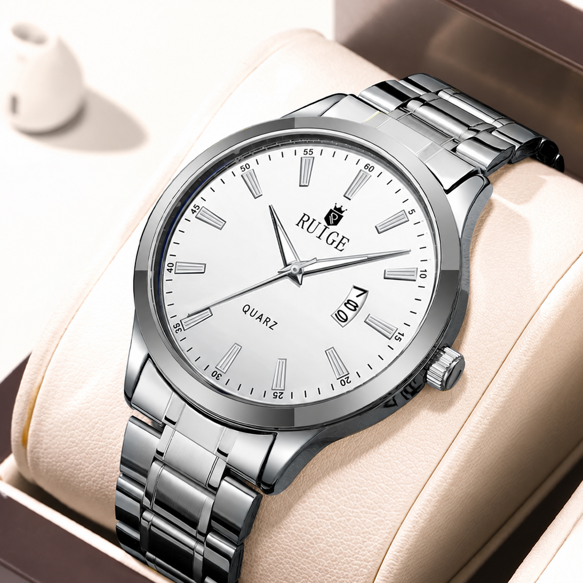 Montre Homme en Acier avec Date – Une Élégance Intemporelle