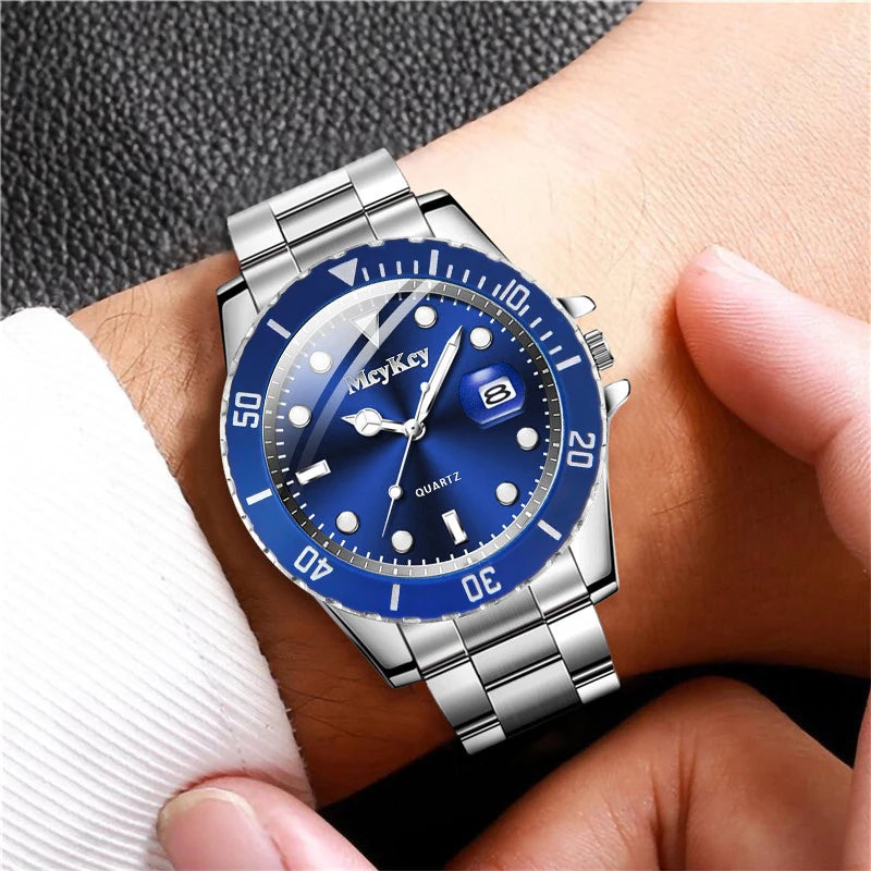 Montre homme grand cadran en métal – vue 4