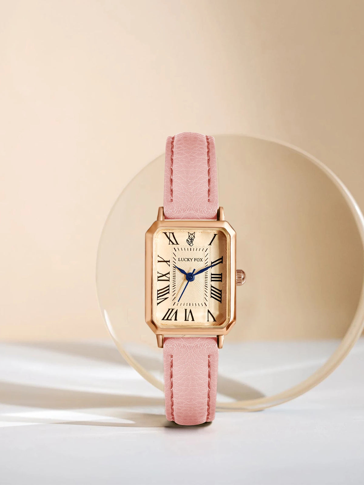 Montre femme rétro carrée bracelet cuir – vue 13