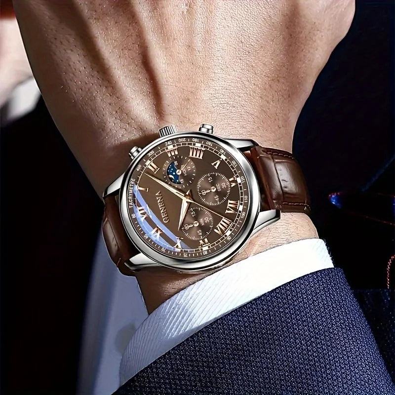 Montre homme à chiffres romains – vue 1