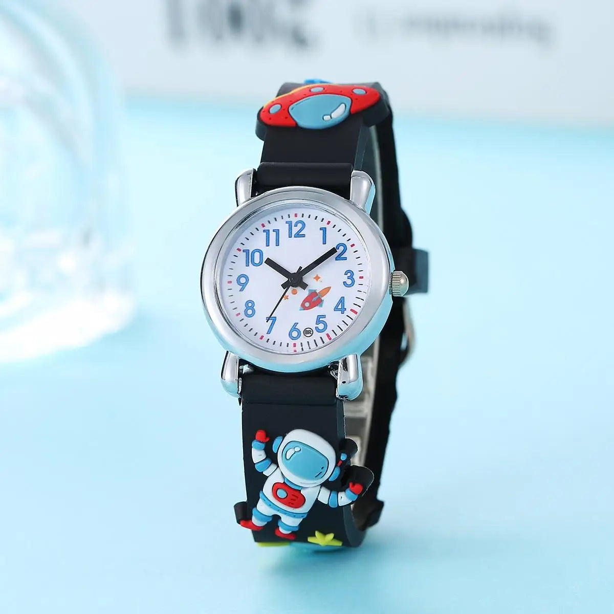 Montre enfant astronaute et espace noire