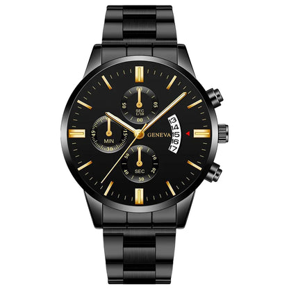 Montre Homme à Bracelet Métal – Le Charme du Cadran Noir