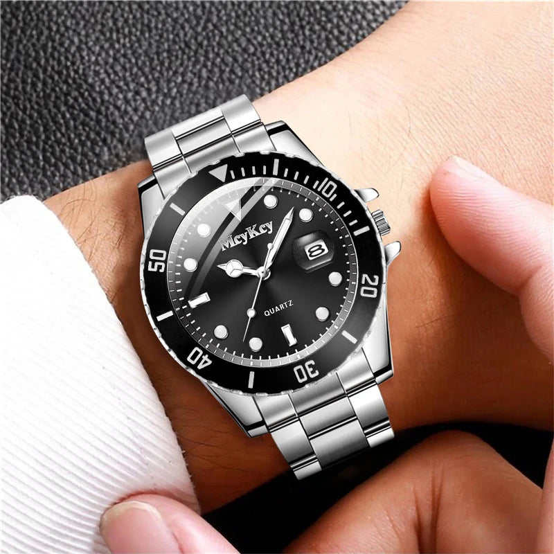 Montre homme grand cadran en métal – vue 2