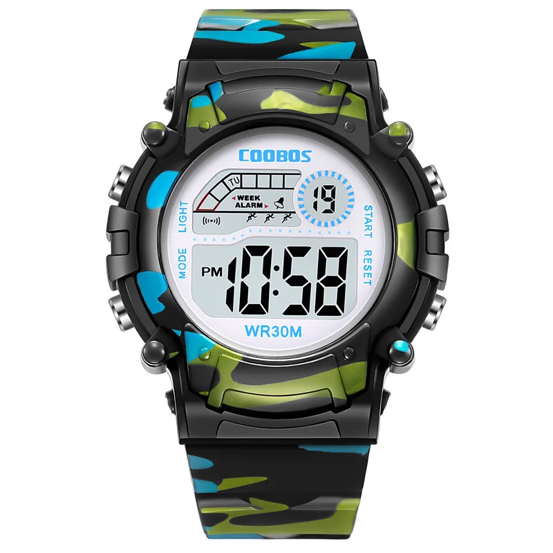 Montre enfant digitale sport noire