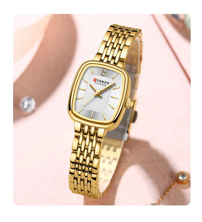 Montre femme rectangulaire en acier – vue 8
