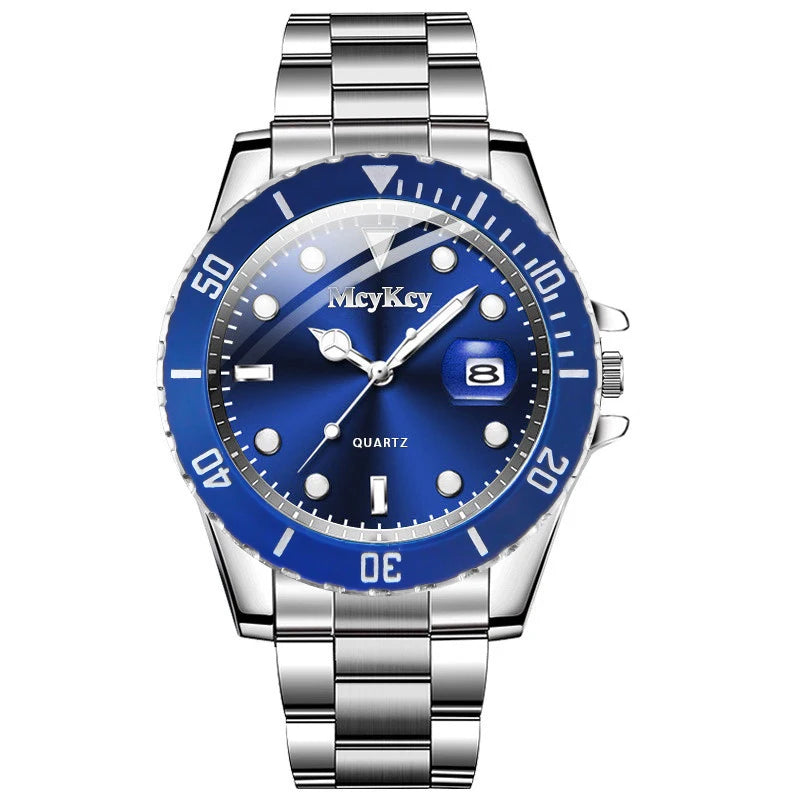 Montre homme grand cadran bleue