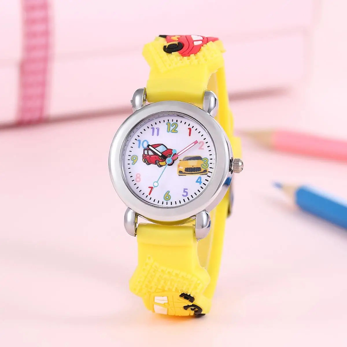 Montre enfant voiture jaune