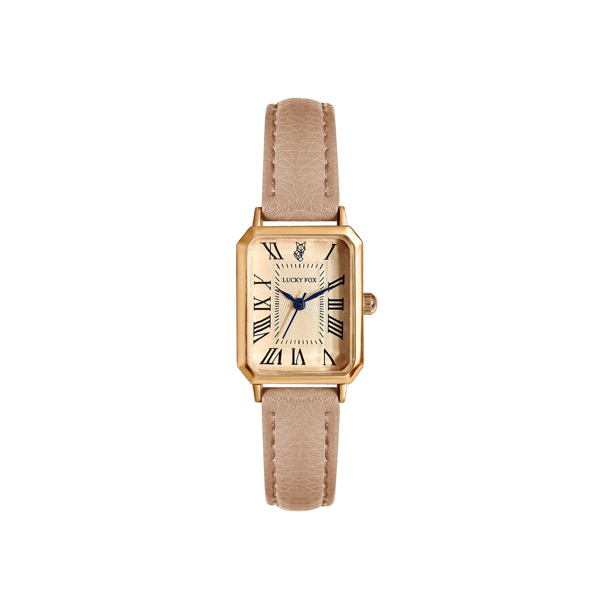 Montre femme rétro carrée kaki
