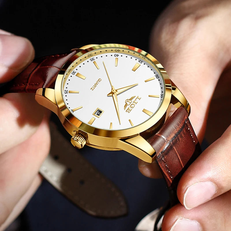 Montre Homme Bracelet Cuir – L’Élégance Classique