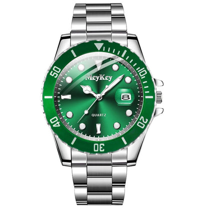 Montre homme grand cadran verte