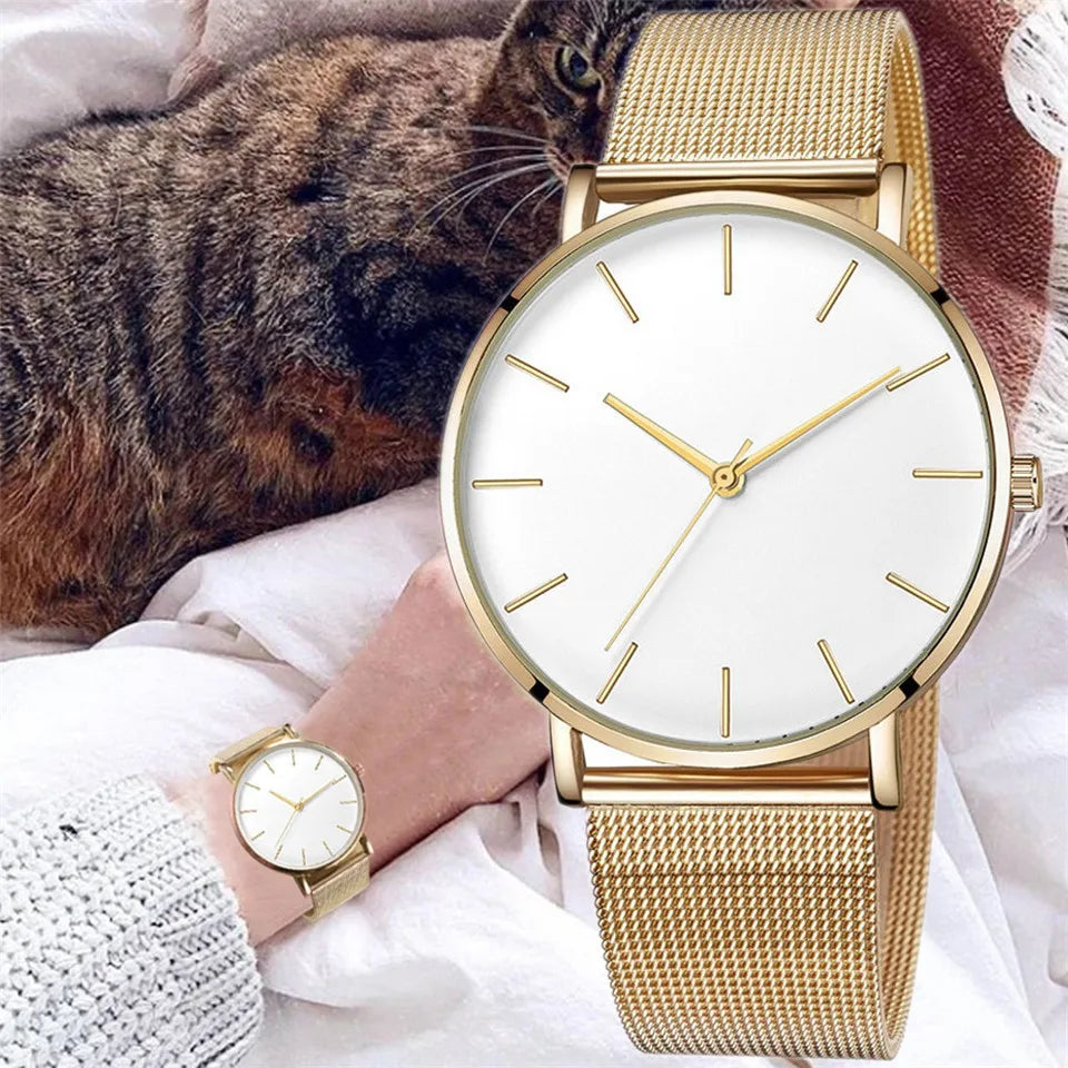 Montre Femme à Bracelet Maille – L’Élégance au Quotidien