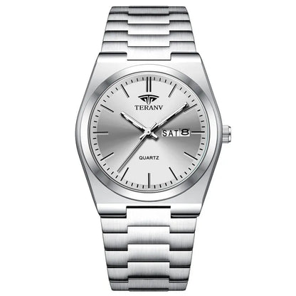 Montre homme fine en acier avec calendrier – vue 8
