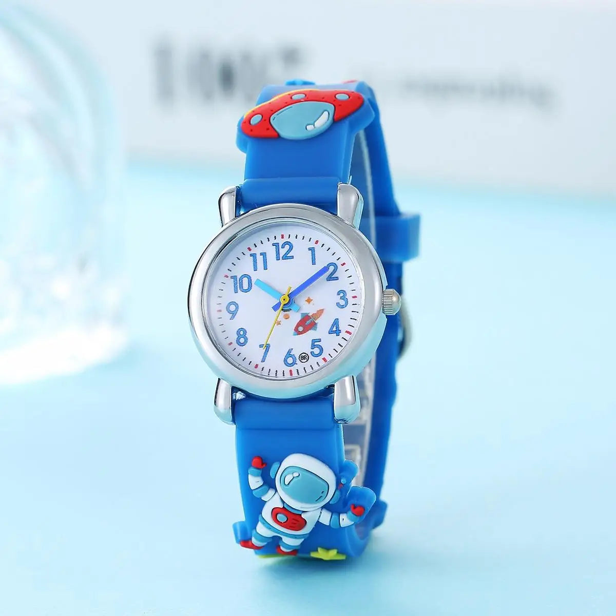 Montre enfant astronaute et espace bleu roi