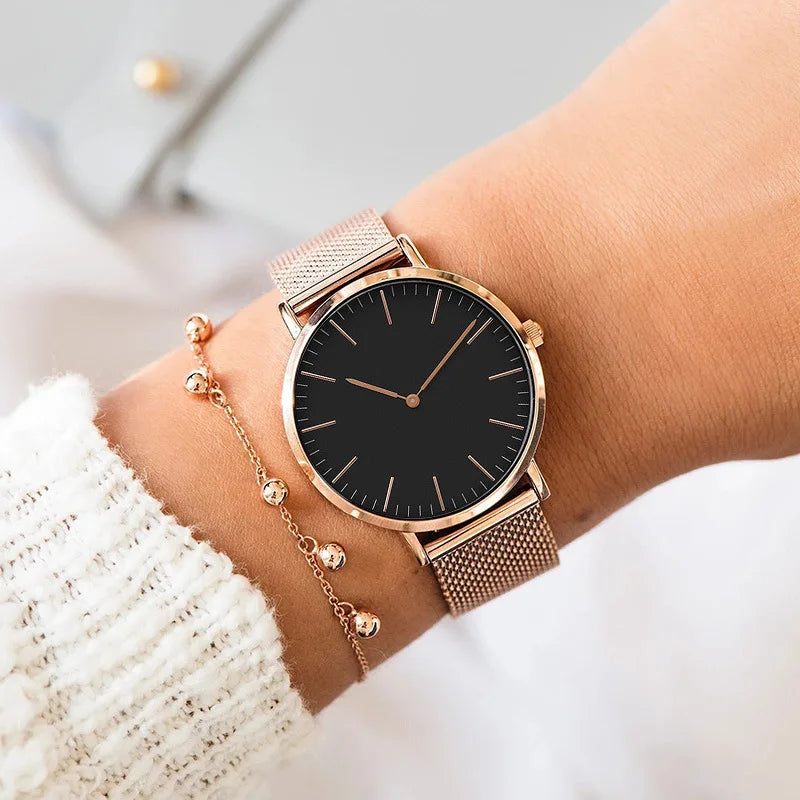 Montre Femme à Bracelet Maille – L’Élégance au Quotidien