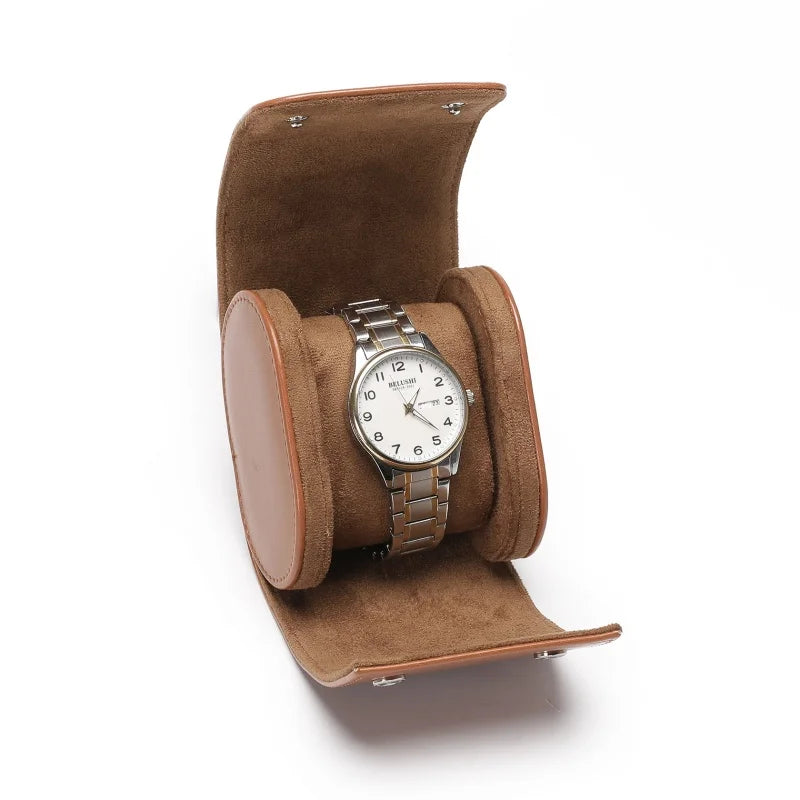 Étui à Montres en Simili Cuir — Marron – 1 montre