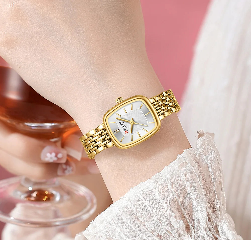 Montre femme rectangulaire en acier – vue 7