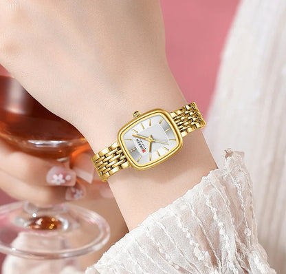 Montre femme rectangulaire en acier – vue 7