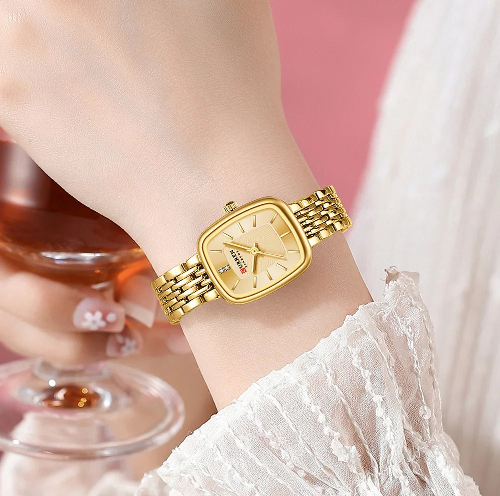 Montre femme rectangulaire en acier – vue 6