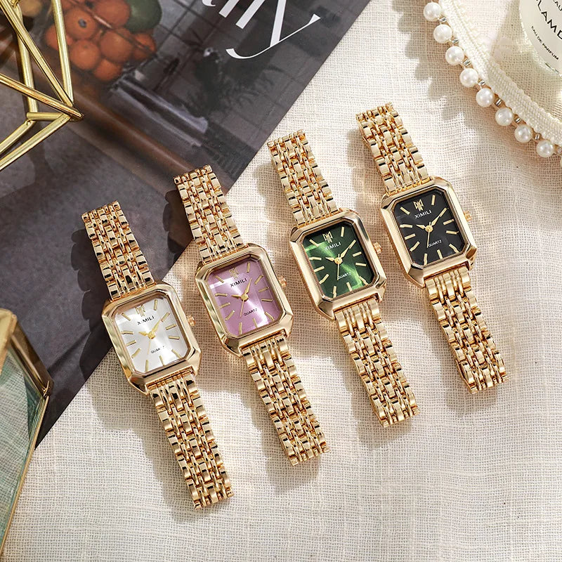 Montre femme rectangulaire en métal – vue 2