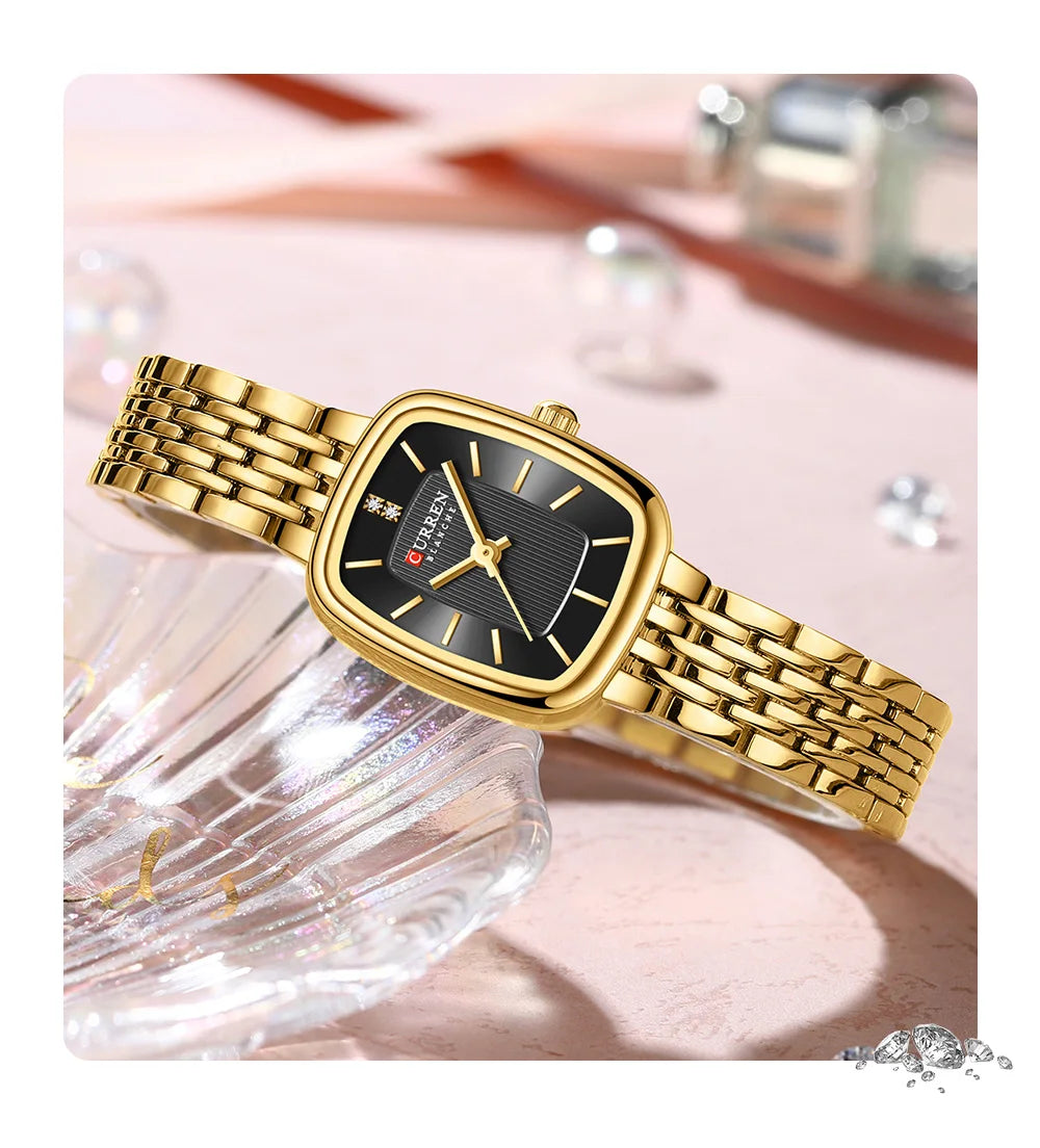 Montre femme rectangulaire en acier – vue 10