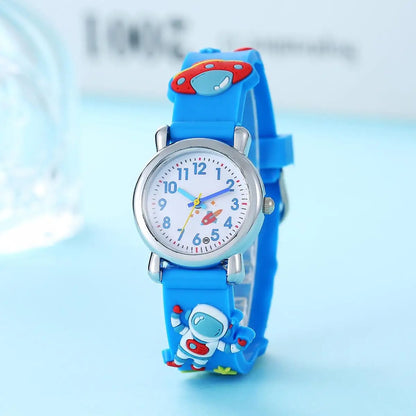 Montre enfant astronaute et espace bleu clair
