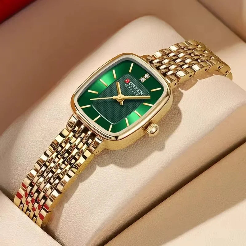 Montre femme rectangulaire en acier – vue 2