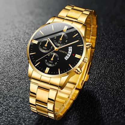 Montre Homme à Bracelet Métal – Le Charme du Cadran Noir