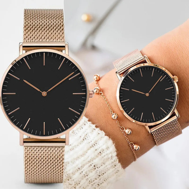 Montre Femme à Bracelet Maille – L’Élégance au Quotidien