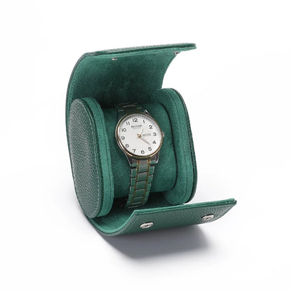 Étui à Montres en Simili Cuir — Vert – 1 montre