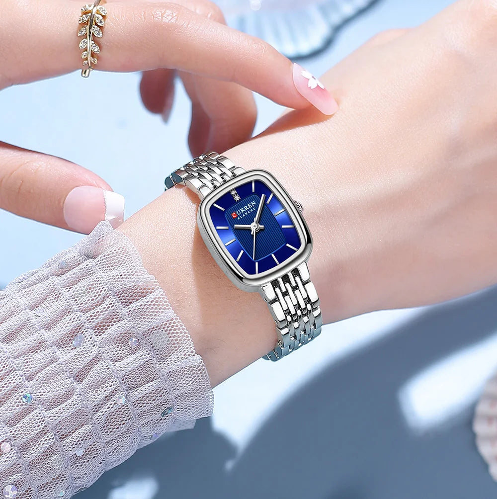 Montre femme rectangulaire en acier – vue 11