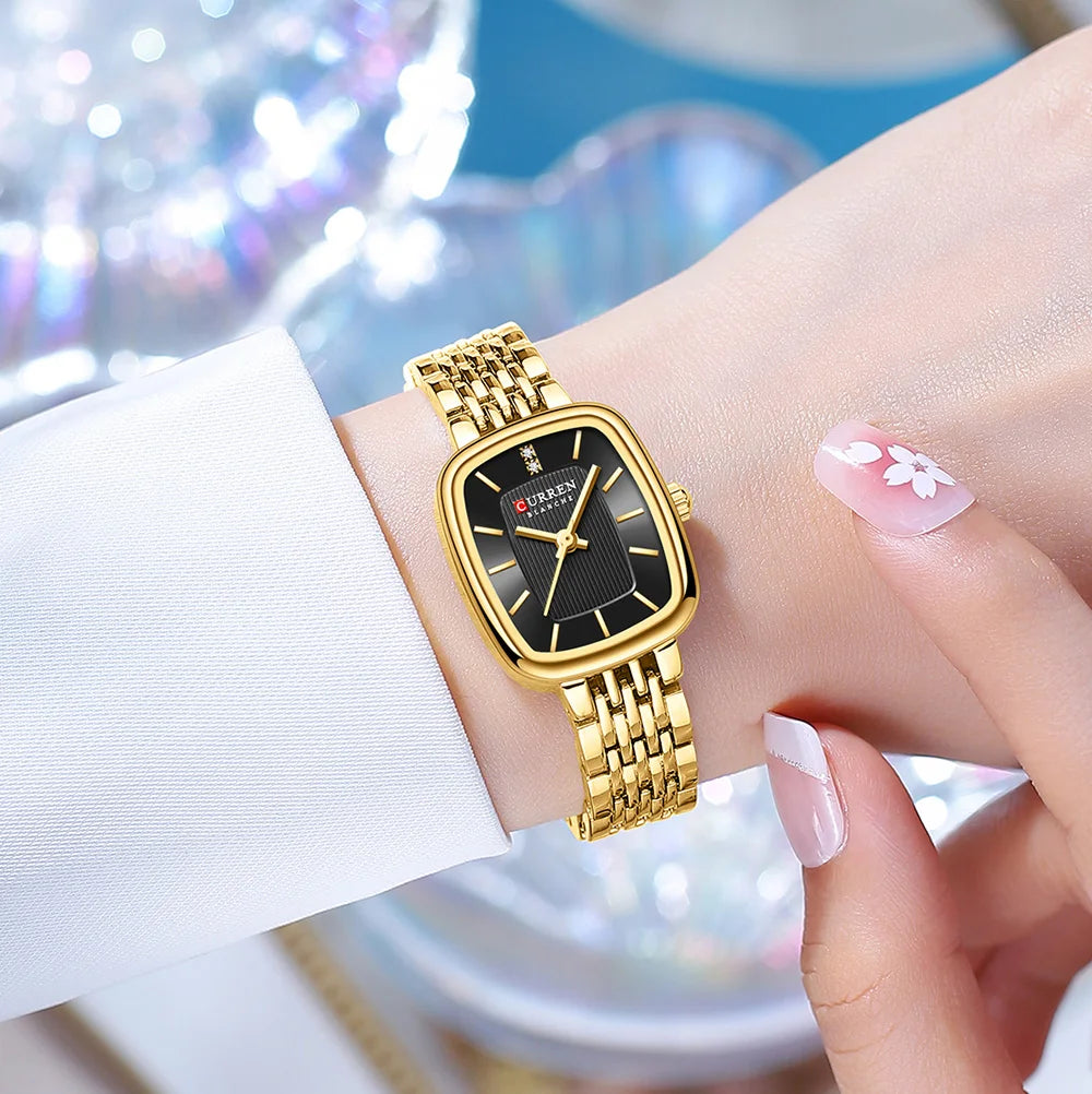 Montre femme rectangulaire en acier – vue 9