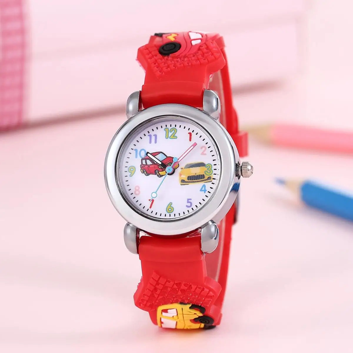 Montre enfant voiture rouge