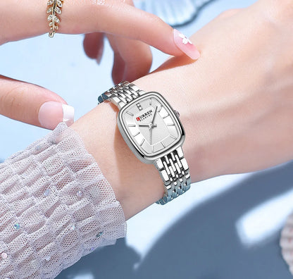 Montre femme rectangulaire en acier – vue 12
