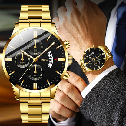 Montre Homme à Bracelet Métal – Le Charme du Cadran Noir