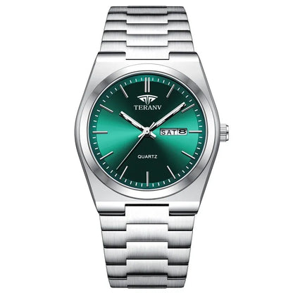 Montre homme fine en acier avec calendrier – vue 6