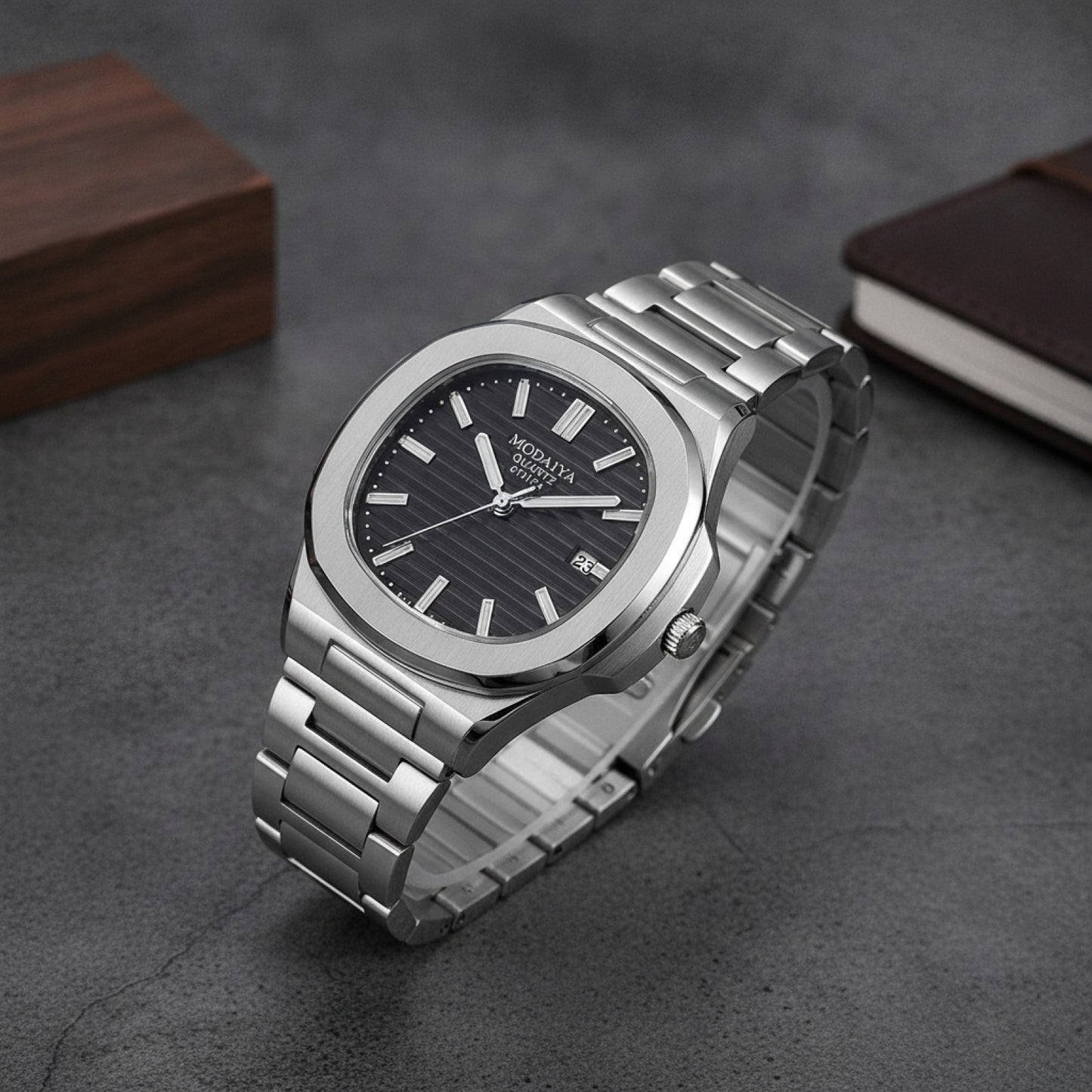 Montre de Luxe Homme Automatique Acier Inoxydable Chronographe Sport