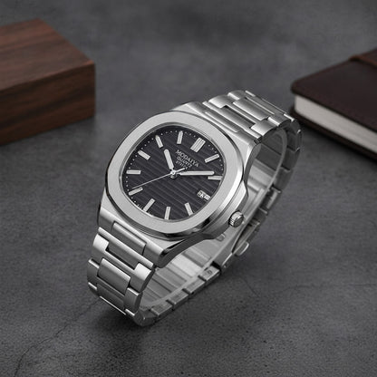 Montre de Luxe Homme Automatique Acier Inoxydable Chronographe Sport