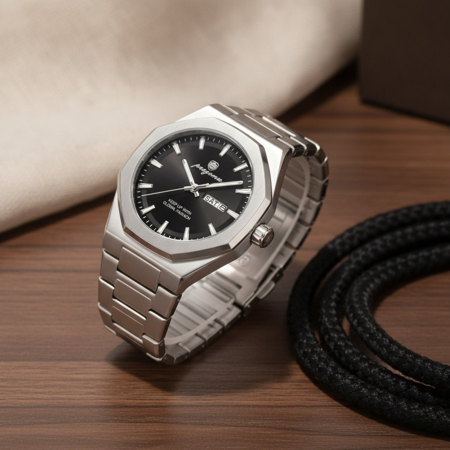 Montre Homme PAAZOMU : Sport Quartz Étanche Lumineuse avec Date & Jour - Coffret Cadeau